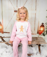 Load image into Gallery viewer, Personalised Embroidered Gingerbread Christmas Pyjamas - Pink