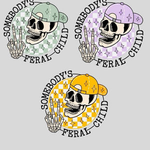 Children's "Someone's Feral Child" Flat Peak Cap