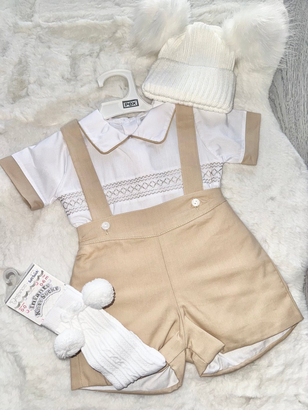 Neutral Dungaree Set