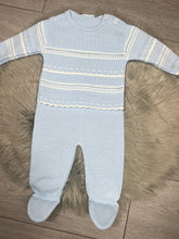 Load image into Gallery viewer, Boys blue knitted 2 piece legging set
