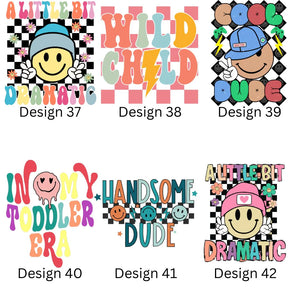 DTF TRANSFERS - PACK OF 10 - VARIOUS DESIGNS