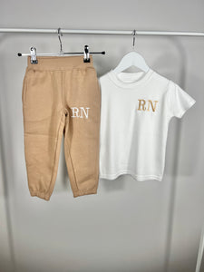 Personalised Children's Embroidered Jogger & T-Shirt Set (Various Colours)