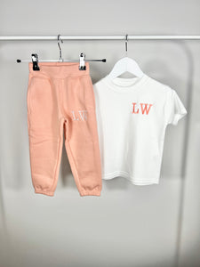 Personalised Children's Embroidered Jogger & T-Shirt Set (Various Colours)