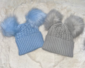 Double Pom Pom Hat