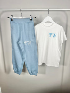 Personalised Children's Embroidered Jogger & T-Shirt Set (Various Colours)