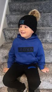 Personalised Children's Royal Blue & Black Tracksuit