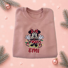 Load image into Gallery viewer, Children's Girl Mouse Christmas Sweatshirt
