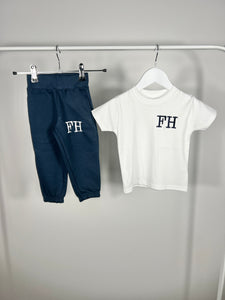 Personalised Children's Embroidered Jogger & T-Shirt Set (Various Colours)