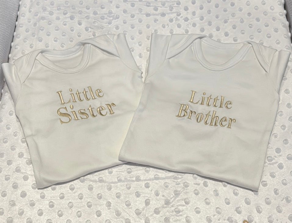 Personalised Embroidered Babygrow