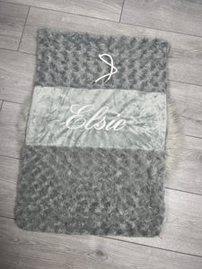 Personalised Grey Embrodiered Luxury Christmas Sack.