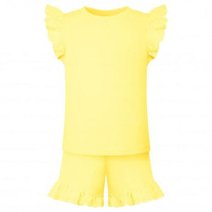 Children's Slogan Frill Short Set.