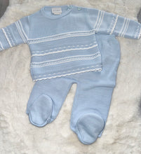Load image into Gallery viewer, Baby Boy Blue knitted set
