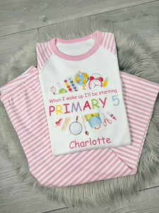 Children's Back To School Stripe Pyjamas