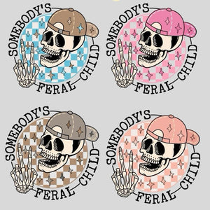 Children's "Someone's Feral Child" Flat Peak Cap
