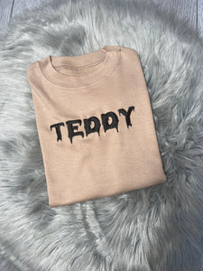 Personalised Children's Embroidered Halloween T-Shirt.