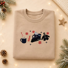 Load image into Gallery viewer, Adults Polar Express Embroidered Christmas Jumper
