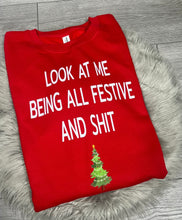 Load image into Gallery viewer, Adults Festive &amp; Sh*t Christmas Jumper.
