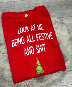 Adults Festive & Sh*t Christmas Jumper.