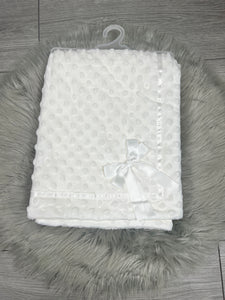 White Bobble Infants Blanket