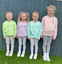Load image into Gallery viewer, Personalised Children's Pastel Sweatshirt/Jumper
