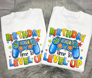 Children's Level Up Birthday T-Shirt/Jumper