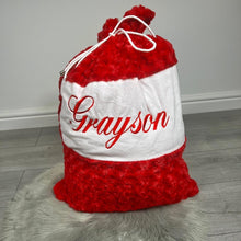 Load image into Gallery viewer, Personalised Embroidered Christmas Sacks/Stockings.
