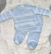 Load image into Gallery viewer, Baby Boy Blue knitted set
