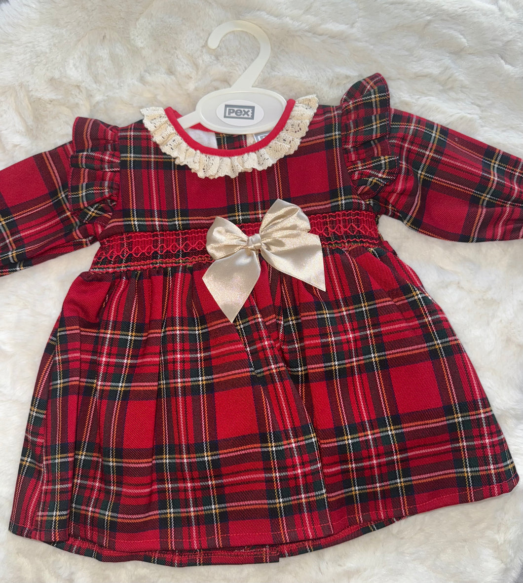 Red Tartan Bow Dress