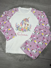 Load image into Gallery viewer, Personalised Children&#39;s Unicorn Pyjama&#39;s

