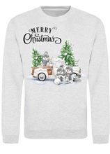 Load image into Gallery viewer, Adults Snowman Truck Christmas Jumper.
