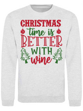 Load image into Gallery viewer, Adults Better With Wine Christmas Jumper.
