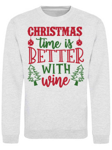 Adults Better With Wine Christmas Jumper.