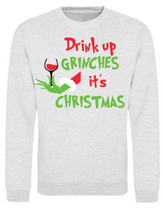 Load image into Gallery viewer, Adults Drink Up Grinches Christmas Jumper.
