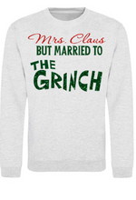 Load image into Gallery viewer, Adults Mrs Claus Marries The Grinch Christmas Jumper.
