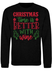 Adults Better With Wine Christmas Jumper.