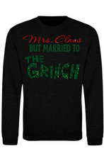 Load image into Gallery viewer, Adults Mrs Claus Marries The Grinch Christmas Jumper.
