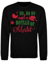 Load image into Gallery viewer, Adults Ho Ho Merlot Christmas Jumper.
