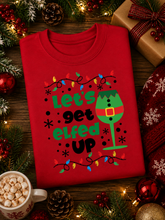Load image into Gallery viewer, Adults Lets Get Elfed Up Christmas Jumper

