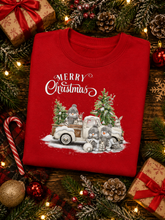 Load image into Gallery viewer, Adults Snowman Truck Christmas Jumper.
