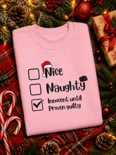 Load image into Gallery viewer, Adults Naughty Or Nice List Christmas Jumper.
