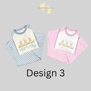Persoanlised Children's Embroidered Easter Pyjamas