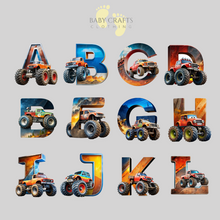 Load image into Gallery viewer, Monster Truck Initial T-shirt
