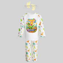 Load image into Gallery viewer, Personalised Children's Dinosaur Birthday Pyjamas
