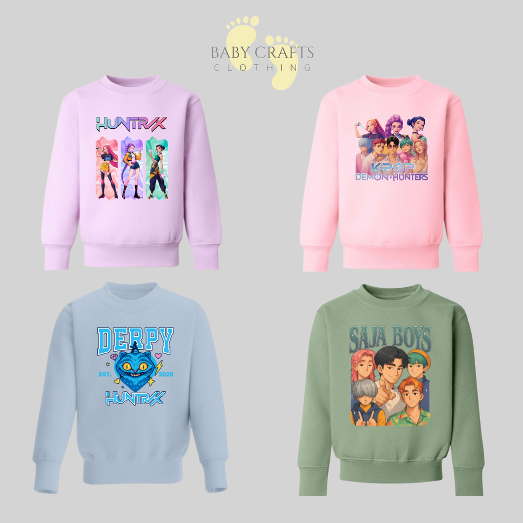Demon Hunters Children's Jumper/Sweatshirt. Various Colours & Designs