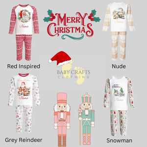 Personalised Christmas Pyjamas. (Childrens/Adults)