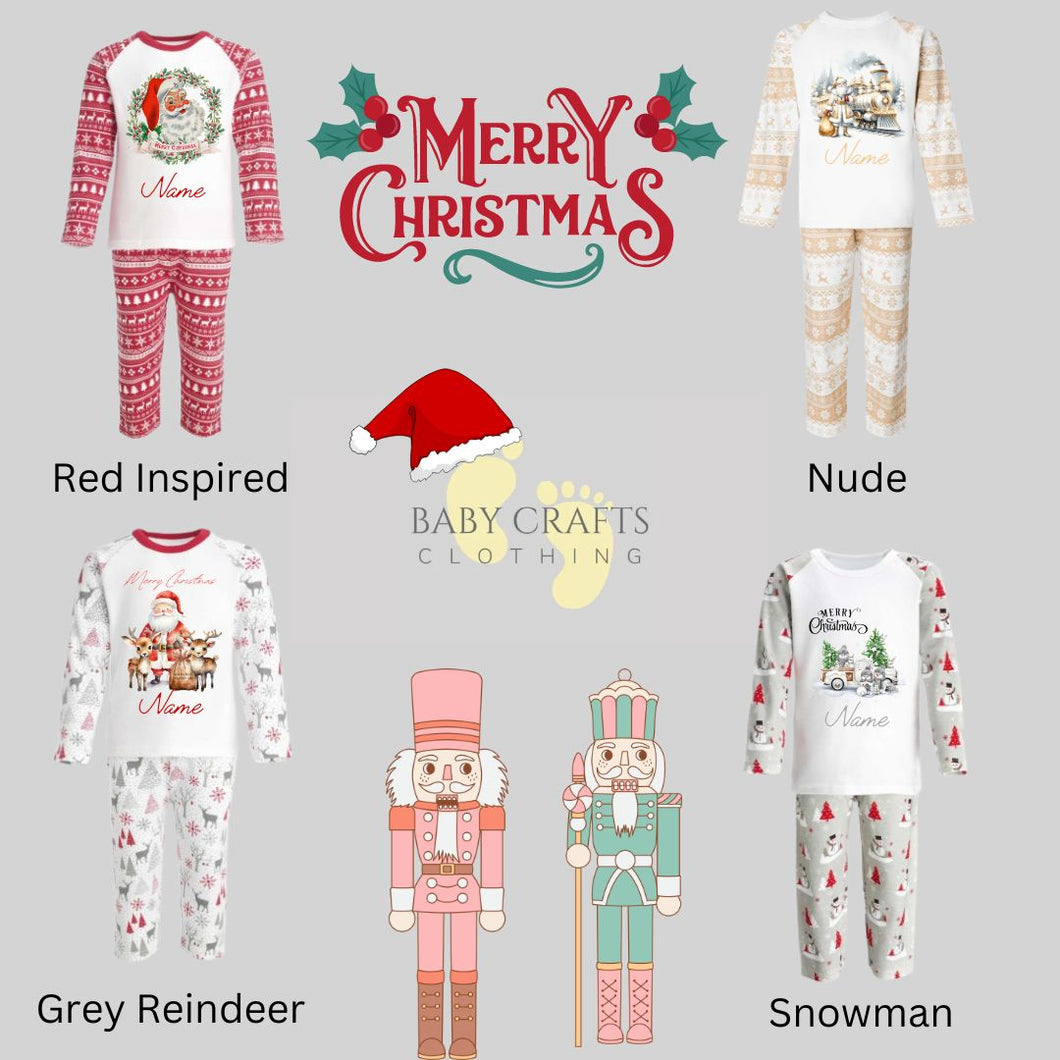 Personalised Christmas Pyjamas. (Childrens/Adults)