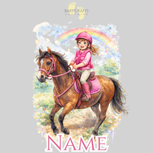 Load image into Gallery viewer, Personalised Children's Horse Riding Jumper (Available in Pink or Blue)
