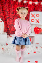 Load image into Gallery viewer, Personalised Children&#39;s Pink Embroidered Valentine Jumper/Sweatshirt
