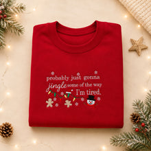Load image into Gallery viewer, Adults Just Gonna Jingle Embroidered Christmas Jumper
