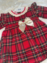 Load image into Gallery viewer, Red Tartan Bow Dress
